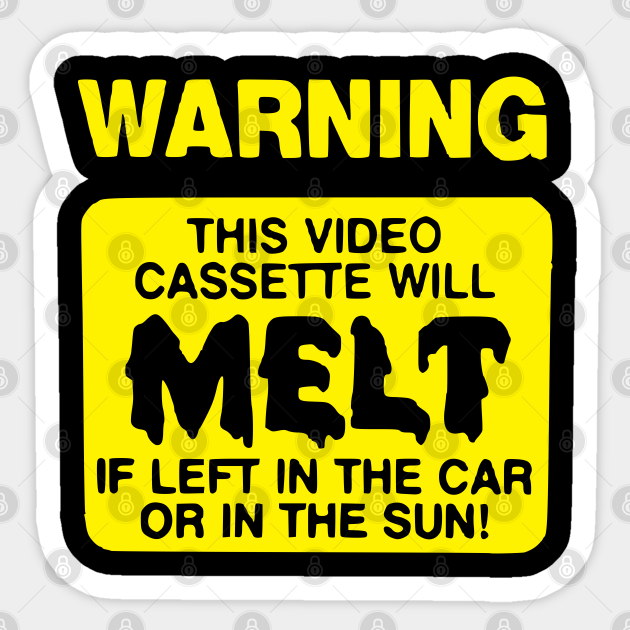 VHS Melt Label Sticker Design【﻿Horror】 ☆NostaljunkPod☆ Vhs Melt Sticker TeePublic